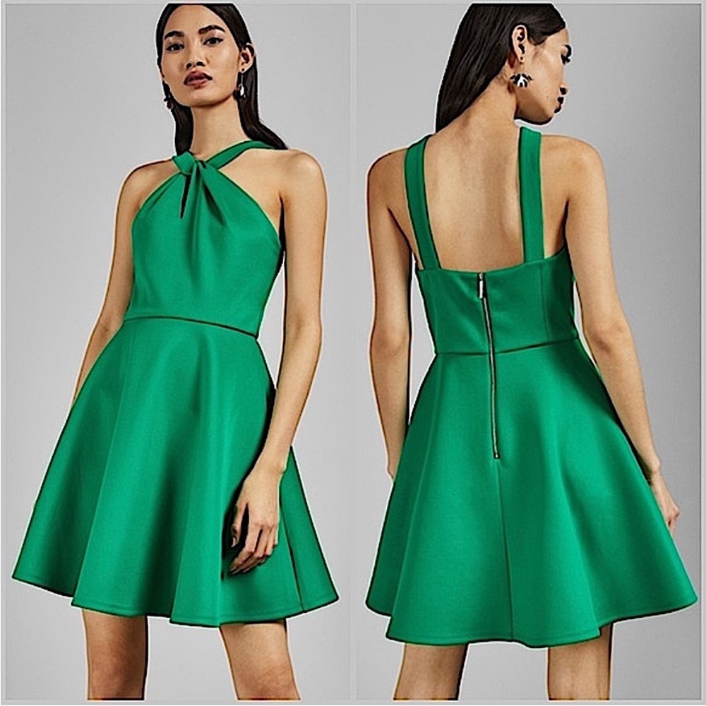 Ted Baker Freeda Twist Halter Skater Dress